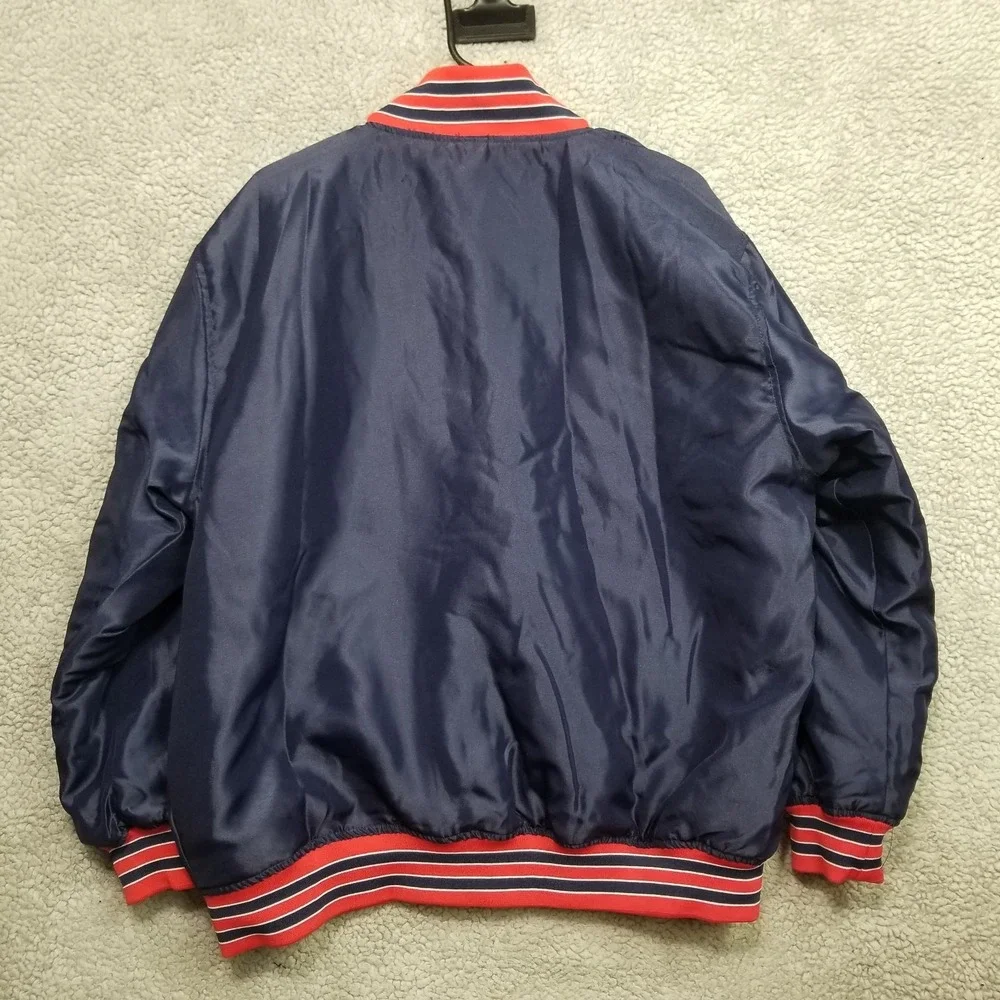 Seattle Mariners Gonzaga Bulldogs Jacket Satin Shiny Bomber Coat Mens Medium